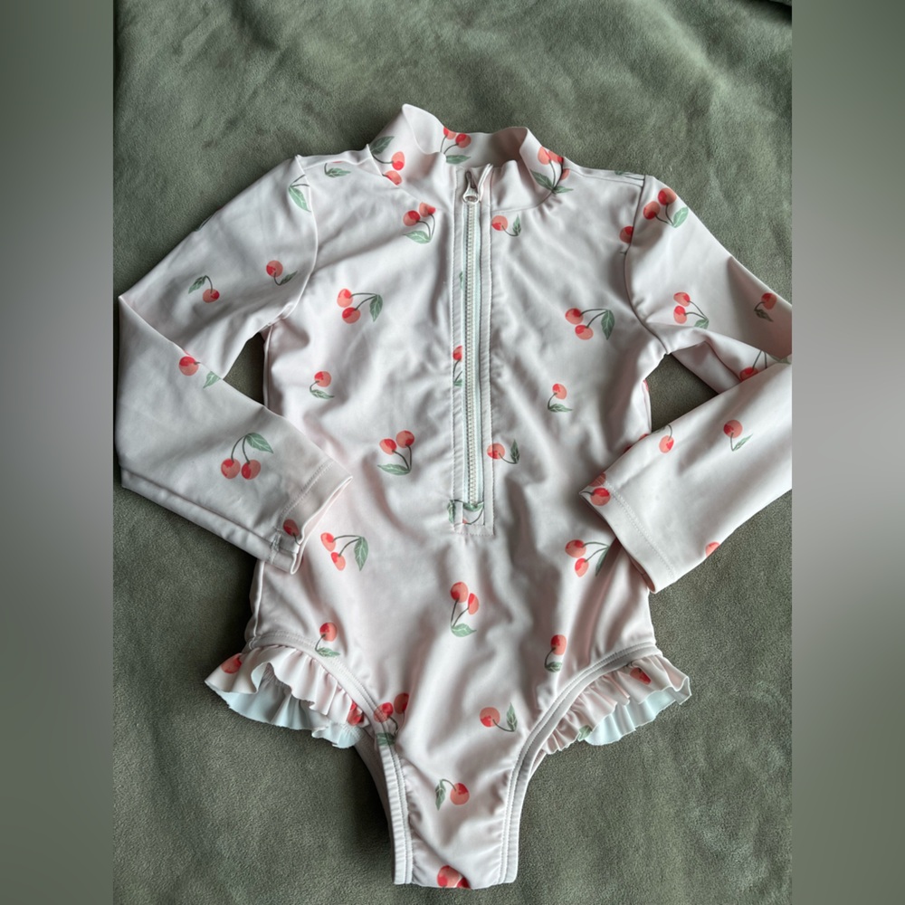 Gap Cherry Print Ruffled Swimsuit